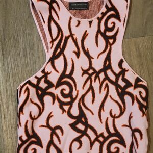 Urban Outfitters Pink and Black Swirl Tank Top